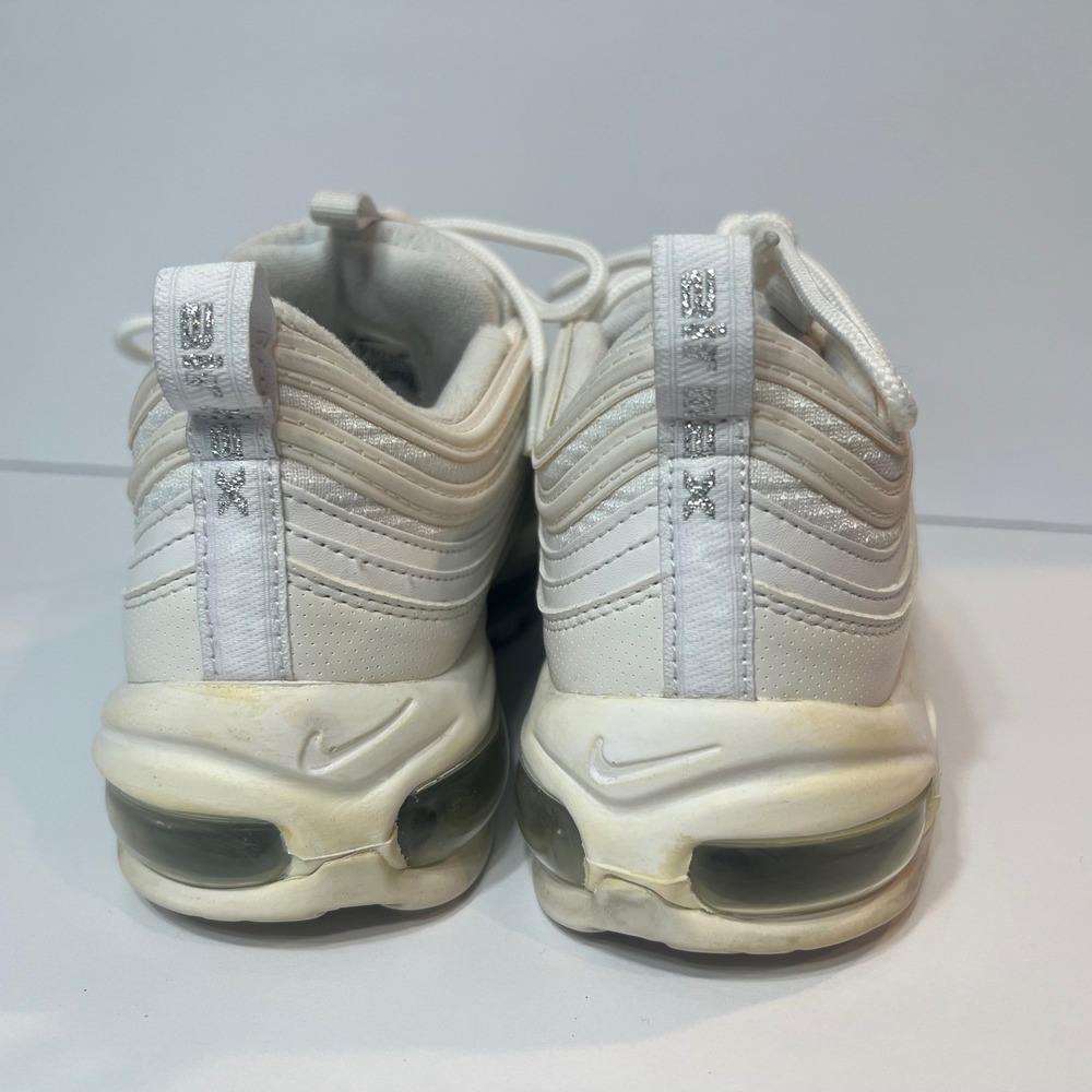 Nike‎ Air Max 97 Triple White Silver Sneakers 921733-100 Big Kids - Picture 3 of 9